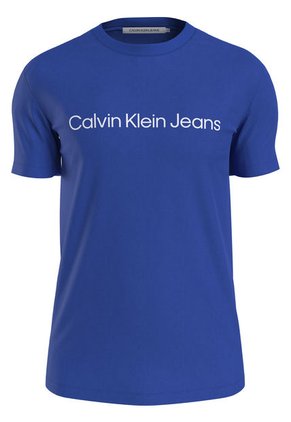 Camiseta Con Logo En El Pecho Hombre Azul Calvin Klein
