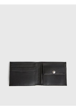 Billetera Negra Bifold Soft Con Monograma Calvin Klein