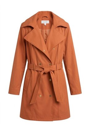 Chaqueta Naranja Trench Softshell De Doble Botonadura Calvin Klein