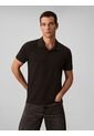 Polo Negro De Manga Corta En Tejido Piqué Calvin Klein de Calvin Klein