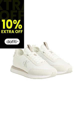 Tenis Blanco Retro Runner De Nailon Tipo Sock Calvin Klein Calvin Klein