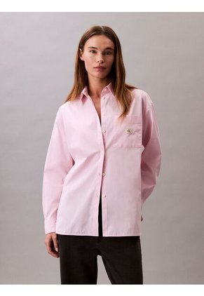 Camisa Rosada Relaxed De Popelina Calvin Klein