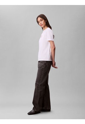 Camiseta Blanco Classic Con Monograma Calvin Klein