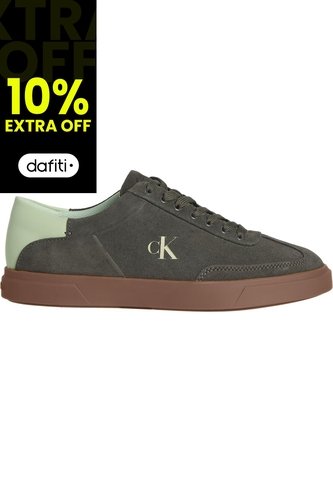 Tenis Verde De Ante De Perfil Bajo Calvin Klein Calvin Klein