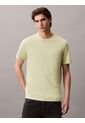 Camiseta Verde De Algodón Con Monograma Bordado Calvin Klein de Calvin Klein