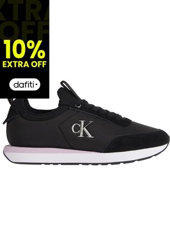 Tenis Negro Retro Runner De Nailon Tipo Sock Calvin Klein Calvin Klein