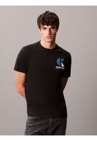 Camiseta Negra Con Monograma Gráfico Calvin Klein Calvin Klein