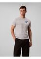 Camiseta Gris Con Monograma Gráfico Calvin Klein de Calvin Klein