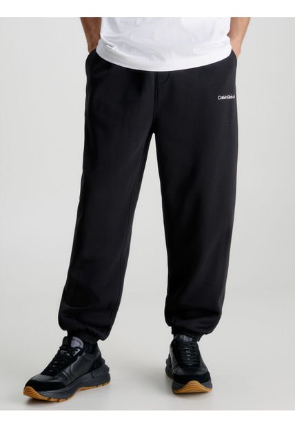 Jogger Negro De Chándal Holgado Algodón Orgánico Calvin Klein