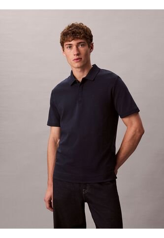 Polo Azul De Algodón Interlock Calvin Klein Calvin Klein