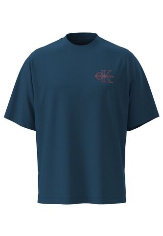 Camiseta Azul Con Gráfico De Monograma Calvin Klein Calvin Klein Calvin Klein