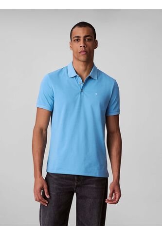 Polo Celeste Con Monograma Bordado Calvin Klein Calvin Klein