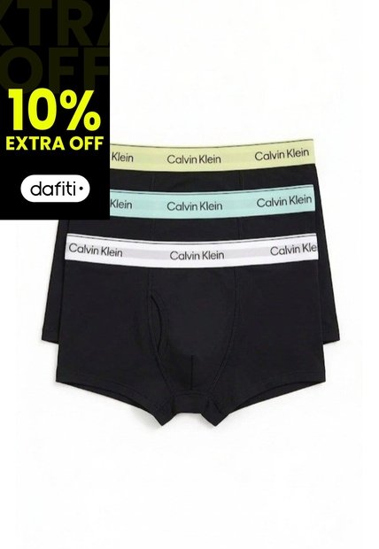 Pack Negro De 3 Boxers Trunk - Modern Cotton Stretch Calvin Klein
