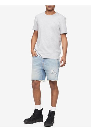 Camiseta Manga Corta Smooth Algodón Solid Hombre G Gris Calvin Klein