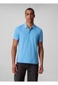 Polo Celeste Con Monograma Bordado Calvin Klein de Calvin Klein