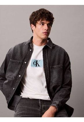 Camiseta Beige Sport Con Mini Monograma Calvin Klein