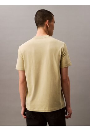 Camiseta Amarilla Regular Con Logotipo Calvin Klein