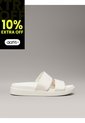 Sandalias Blanco Con Logo De Jacquard Calvin Klein de Calvin Klein