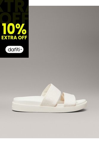 Sandalias Blanco Con Logo De Jacquard Calvin Klein Calvin Klein