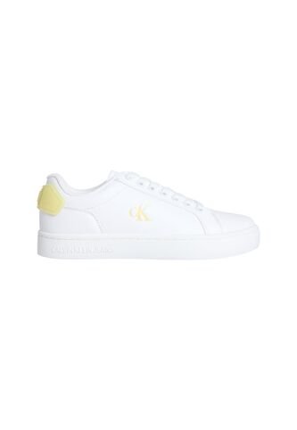 Tenis Blanco Classic Cupsole De Cuero Con Parche Calvin Klein Calvin Klein