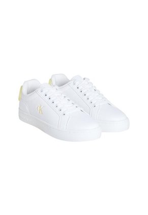 Tenis Blanco Classic Cupsole De Cuero Con Parche Calvin Klein