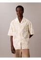 Camisa Beige Relaxed Con Monograma Calvin Klein de Calvin Klein