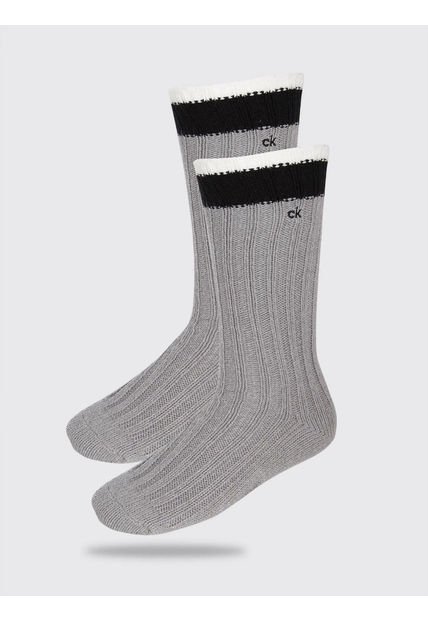 Medias Negro Largas Con Monograma Ck Calvin Klein