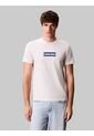 Camiseta Beige Con Box Logo Calvin Klein de Calvin Klein