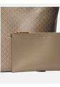 Bolso Beige Mediano Con Estampado De Emblema Y Bolsillo Interior Calvin Klein de Calvin Klein