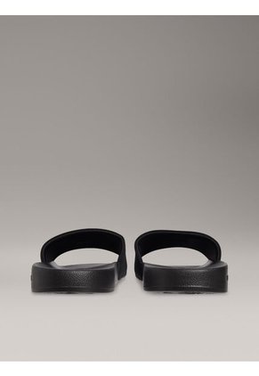 Sandalias Negro De Lona Con Logo Calvin Klein