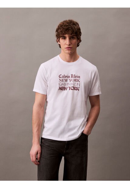 Camiseta Blanca Classic Crewneck Calvin Klein