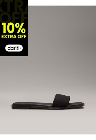 Sandalias Negro De Lona Calvin Klein Calvin Klein