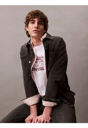 Camiseta Blanca Classic Crewneck Calvin Klein