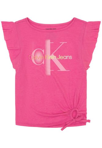 Camiseta Rosa Para Niña Con Detalle De Lazo Calvin Klein Calvin Klein