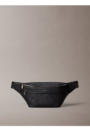 Canguro Negro Con Relieve Integral De Emblema Calvin Klein