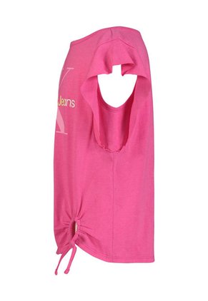 Camiseta Rosa Para Niña Con Detalle De Lazo Calvin Klein