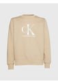 Sudadera Con Monograma Hombre Beige Calvin Klein de Calvin Klein