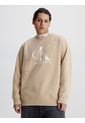 Sudadera Con Monograma Hombre Beige Calvin Klein de Calvin Klein