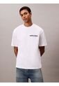 Camiseta Blanca Con Logotipo Bordado Calvin Klein de Calvin Klein