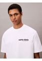 Camiseta Blanca Con Logotipo Bordado Calvin Klein de Calvin Klein