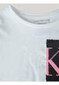 Camiseta Blanca Con Lentejuelas Y Detalle De Lazo Para Niña Calvin Klein de Calvin Klein