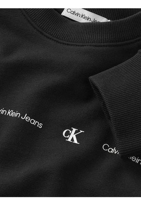 Buzo Negro Negro Regular Con Estilo Minimalista Para Niño Calvin Klein