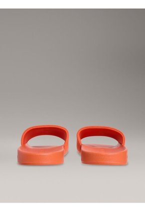 Sandalias Naranja De Lona Con Logo Calvin Klein