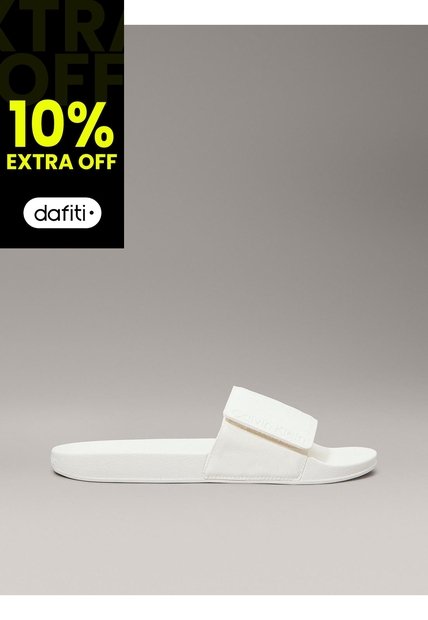 Sandalias Blanco De Lona Calvin Klein