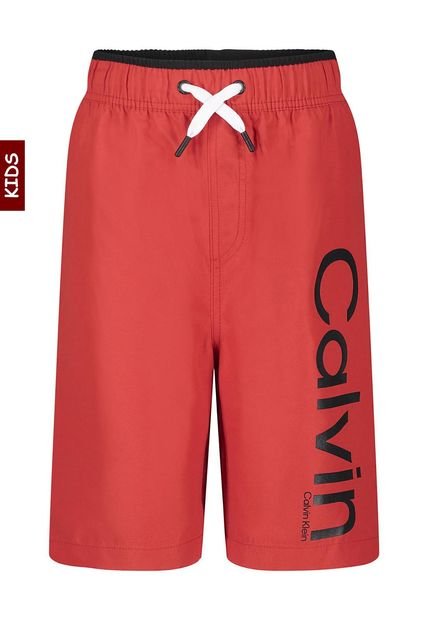 Pantalón Corto Para Niño Rojo Calvin Klein Kids Calvin Klein
