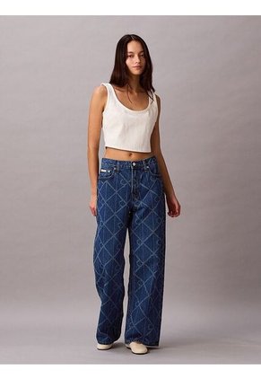 Camiseta Blanca Sin Mangas Con Estampado ártico Calvin Klein