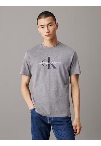 Camiseta Gris Con Monograma Calvin Klein Calvin Klein