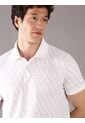 Polo Blanco Manga Corta Con Estampado En Toda La Pieza Calvin Klein de Calvin Klein
