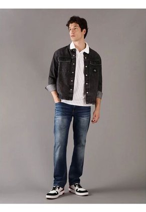 Polo Blanco Manga Corta Con Estampado En Toda La Pieza Calvin Klein