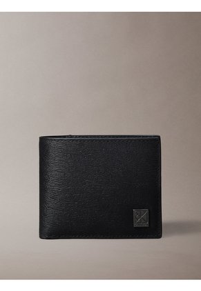 Billetera Negra Con Emblema Calvin Klein